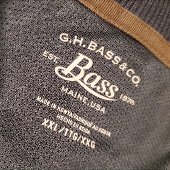 BASS men's quarter zip pullovers Set of 2 Hunter Green and Brick Red Small. XXL - Picture 3 of 5